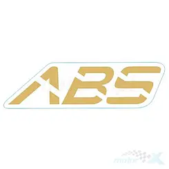 Naklejka "ABS" na błotnik przedni lewa, złota, Zontes GK 350