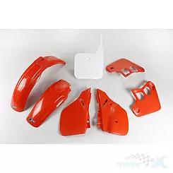 Zestaw osłon nadwozia czerwono-biały UFO Plast Honda CR 125 R 89-90