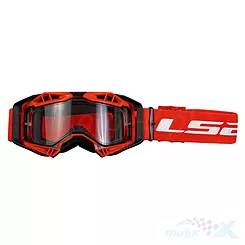 Gogle motocyklowe, czerwone, LS2 Aura Enduro