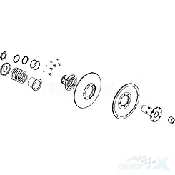 Talerze tylne przekładni CVT Kymco MXU / UXV