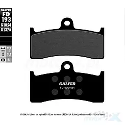 Klocki hamulcowe Galfer Semi Metal Street FD193G1054