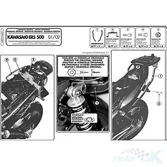 Stelaż kufra centralnego Kappa Kawasaki ER5 500 bez płyty