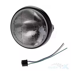 Lampa uniwersalna przednia 7 cali, czarny połysk, żarówka H4 60/55W