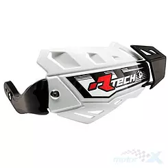 Osłony dłoni uniwersalne, handbary, białe, 3 rodzaje mocowań do kierownicy, Racetech FLX ATV/QUAD KITPMATVBNF