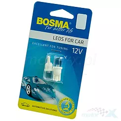 Żarówki W5W W2.1x9.5d LEDx1 12V T10 białe Bosma 2441 2 sztuki