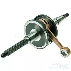 Wał korbowy, sworzeń tłoka 10mm, bez łożyska igiełkowego, Power Rod Yamaha JOG / Minarelli horizontal