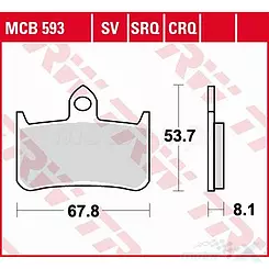 Klocki hamulcowe Sinter Track KH187 TRW Lucas MCB593TRQ