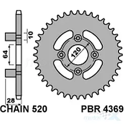 Zębatka tylna PBR 436941C45 