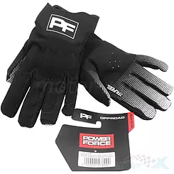 Rękawice motocyklowe, spandex, Power Force Enduro Cross QUAD, czarne