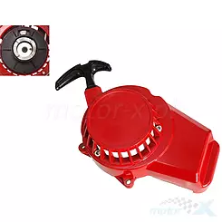Pokrywa silnika, szarpak, czerwona, metalowy zabierak, Pocket Bike / mini ATV / mini Cross