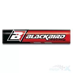 Osłona poprzeczki kierownicy Blackbird, czerwona, logo Blackbird