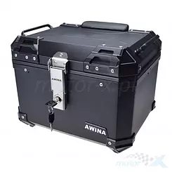Kufer turystyczny centralny, 43.5x38x34cm 45L, czarny, Awina Hard Box Premium 45