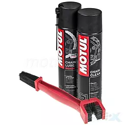 Zestaw do konserwacji łańcucha Chain Lube Road C2 / Chain Clean C1, Motul Road