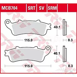 Klocki hamulcowe Sinter Road/Track KH281 TRW Lucas MCB704SRT