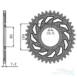 Zębatka tylna 525 42 zęby Sunstar 4359 (JTR1489)