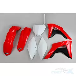 Zestaw osłon nadwozia biało-czerwony UFO Plast Honda CRF 250RX / 450RX