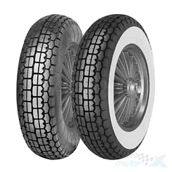 Opona do skutera Mitas 4.00-8C B-13 66J TT 4PR WWW BIAŁY BOK przód/tył
