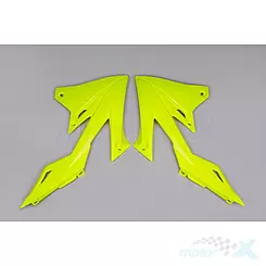 Osłony chłodnicy żółte fluo UFO Plast Suzuki RMZ 250 / 450 
