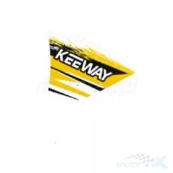 Naklejka osłony przedniej lewej, żółta W907, Keeway Fact 05523B59W907