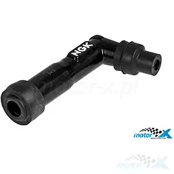 Fajka świecy zapłonowej NGK XB05F, czarna, na gwint 14 mm, M4, 102°