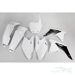 Zestaw osłon nadwozia biały UFO Plast Suzuki Suzuki RMZ 250 10-18