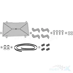 Osłona chłodnicy Kappa KPR3117, czarna, Suzuki V-Strom 1050/XT