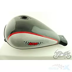 Zbiornik paliwa czarno szary nowe mocowanie XT50Q / Kingway Chopper / Zipp Ranger