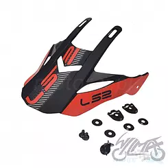 Daszek kasku LS2 MX436 Evo Adventurer Black Red