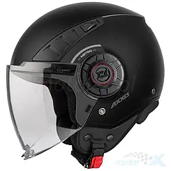 Kask motocyklowy, otwarty, AXXIS METRO S czarny matowy