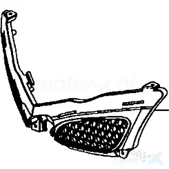 Osłona przednia górna grill czarny N1R Kymco Maxxer