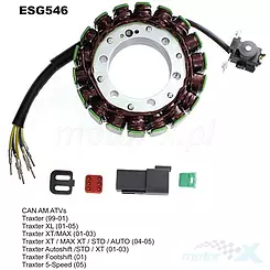 Stator iskrownik, stojan alternatora, Electrosport ESG546
