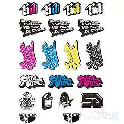 Naklejki Scooter-Attack, zestaw A4 - 23 naklejki
