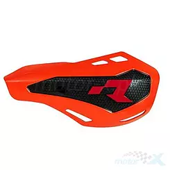 Osłony dłoni uniwersalne, handbary, pomarańczowe, 2 rodzaje mocowań do kierownicy i manetek, Racetech HP1 KITPMHP1AR0