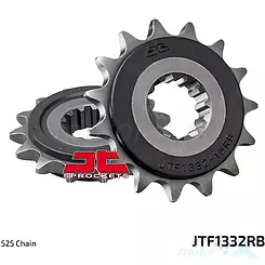 Zębatka przednia 525 15 zębów, RB - gumowa prowadnica łańcucha, 26 / 30mm JT Sprockets JTF1332RB
