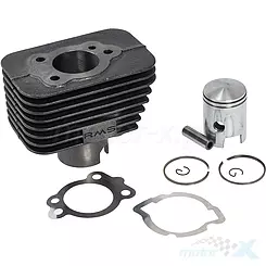 Cylinder zestaw RMS STD 50cc, Piaggio Bravo / Boxer / Ciao / Si, sworzeń 10mm (bez głowicy)