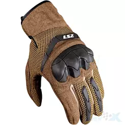 Rękawice motocyklowe, na lato, LS2 Kubra Brown