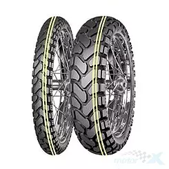 Opona motocyklowa dual Mitas 110/80-19 ENDURO TRAIL+ DAKAR (PODWÓJNY ŻÓŁTY PASEK) 59H M+S przód