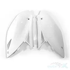 Osłony tylne górne komplet biały UFO Plast Kawasaki KXF 250 / 450 09-12