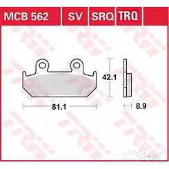 Klocki hamulcowe Sinter Track KH121 TRW Lucas MCB562TRQ