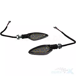 Kierunkowskazy LED z homologacją, gwint M10, 15 ledów, Abiwa Strzałka
