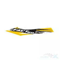 Naklejka osłony przedniej lewa, żółta W907, Keeway Fact 05521B59W907