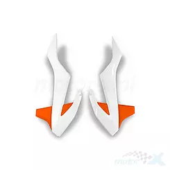 Osłony chłodnicy biało-pomarańczowe UFO Plast KTM SX 85