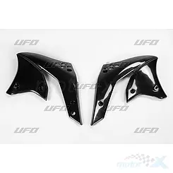 Osłony chłodnicy czarne UFO Plast Kawasaki KXF 250 06-08