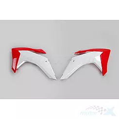 Osłony chłodnicy biało-czerwone UFO Plast Honda CRF 230 15-21