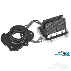 Zawór membranowy z króćcem Italkit VForce Carbon, Aprilia 125 (Rotax 122 / 123)