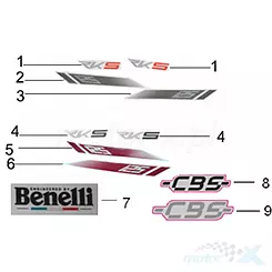 Naklejka (4) "rks" czarna 05511K66TY01