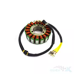 Stator iskrownik, stojan alternatora, 18 cewek, kostka okrągła 3 piny,  średnica 93mm, grubość 29.5mm, Junak 125