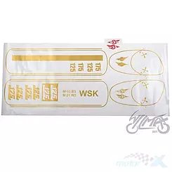 Szparunki, naklejki, zestaw, WSK 125 M06 B3 Garbuska WSK 175 M21 W2