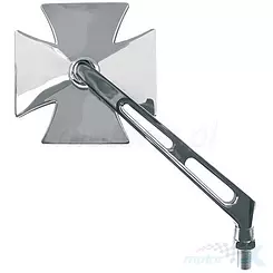 Lusterko prawe, gwint M10 prawy + adapter gwintu M10 lewy, Vicma Cross