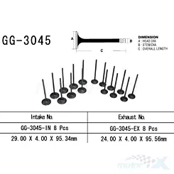 Zawór wydechowy Vesrah GG-3045-EX